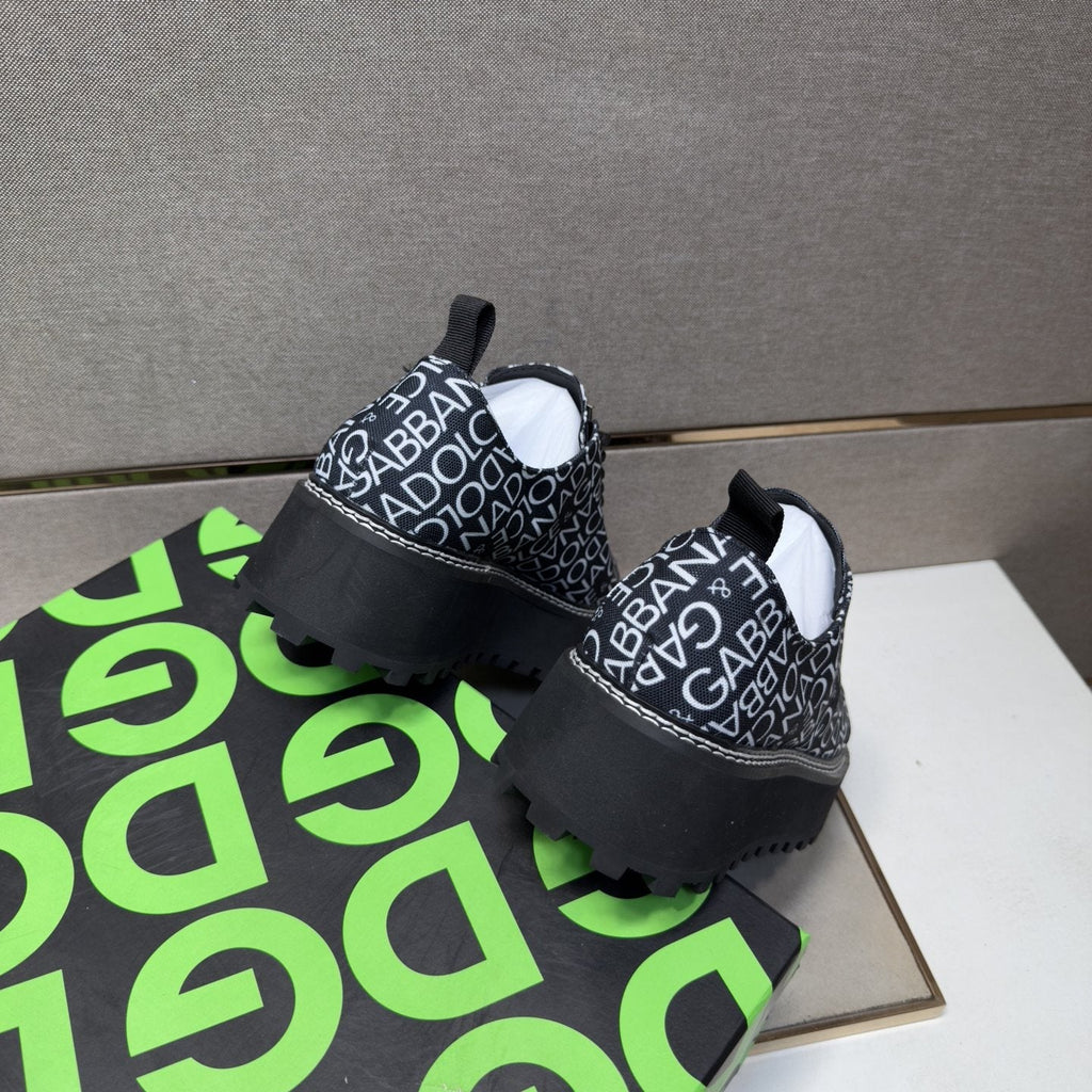 Dolce & Gabbana Letter Print Lug Sole Shoes — back