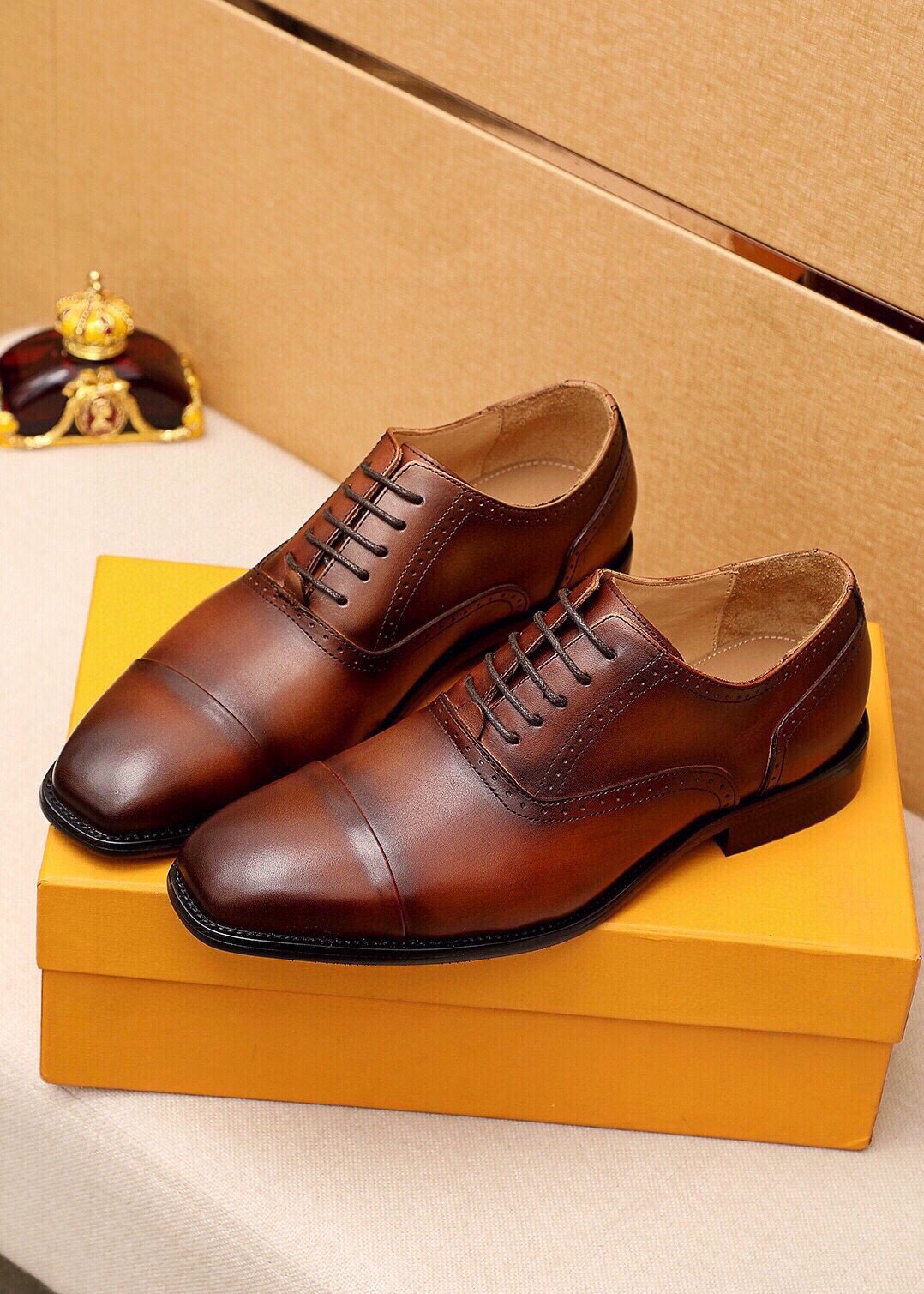 Louis Vuitton Cap-Toe Lace-Up Dress Shoes — front