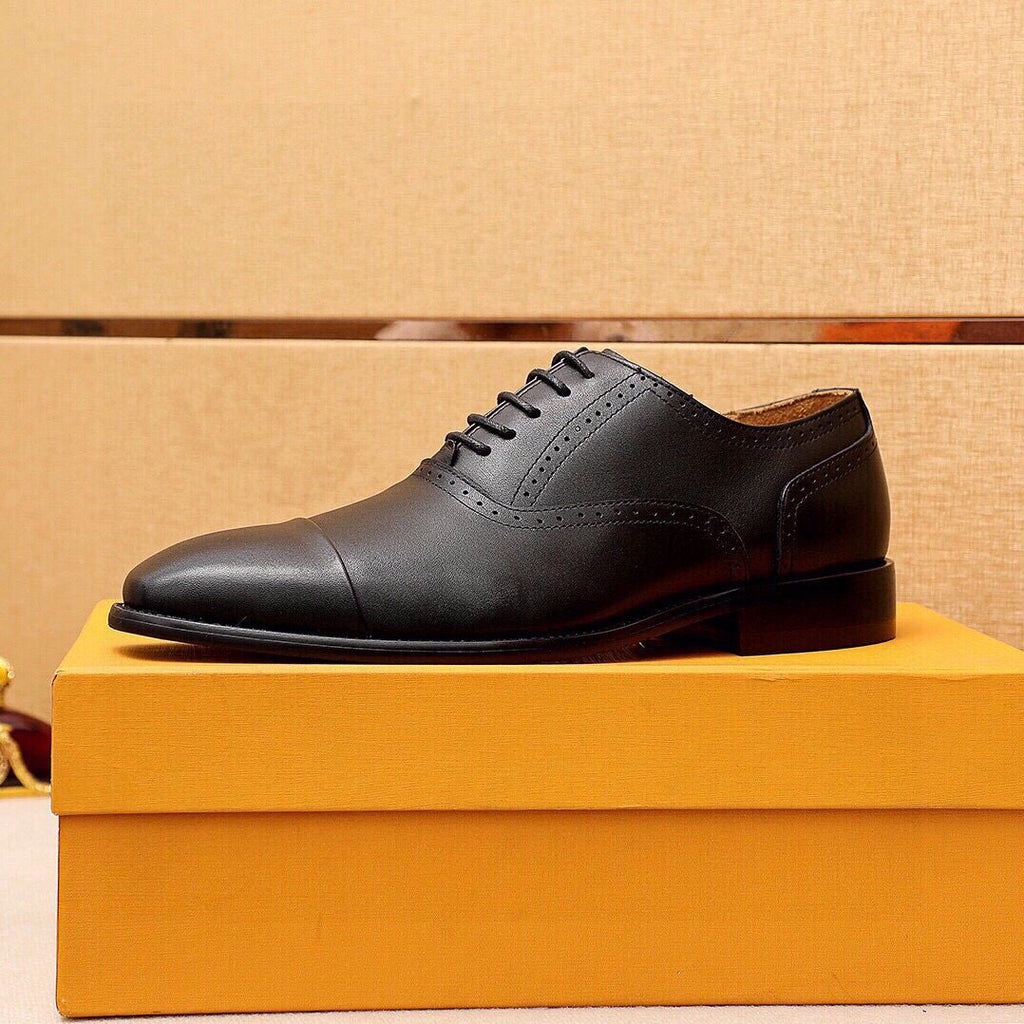 Louis Vuitton Cap-Toe Lace-Up Dress Shoes — model