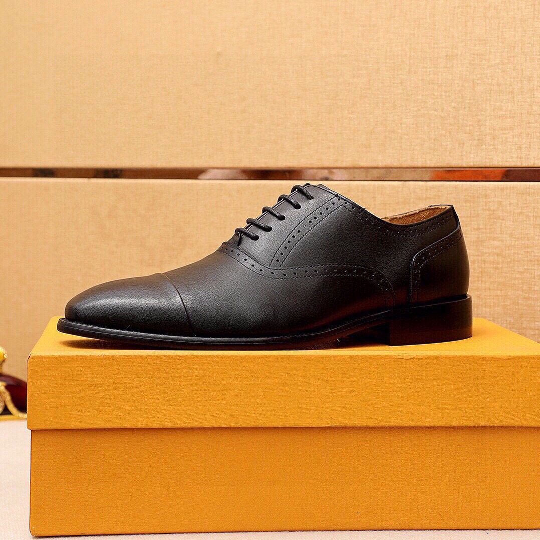 Louis Vuitton Cap-Toe Lace-Up Dress Shoes — model