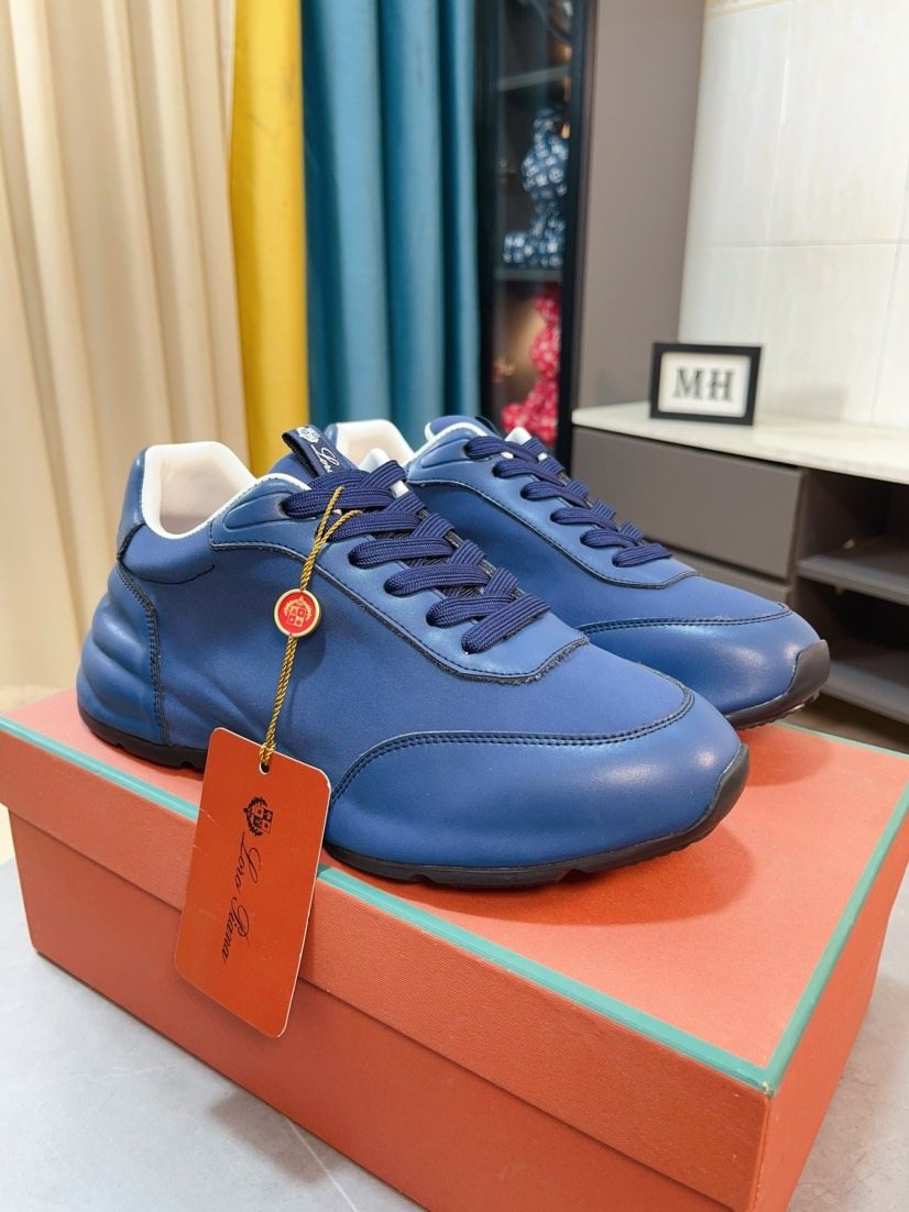 Loro Piana Sculpted-Sole Lace-Up Shoes — front