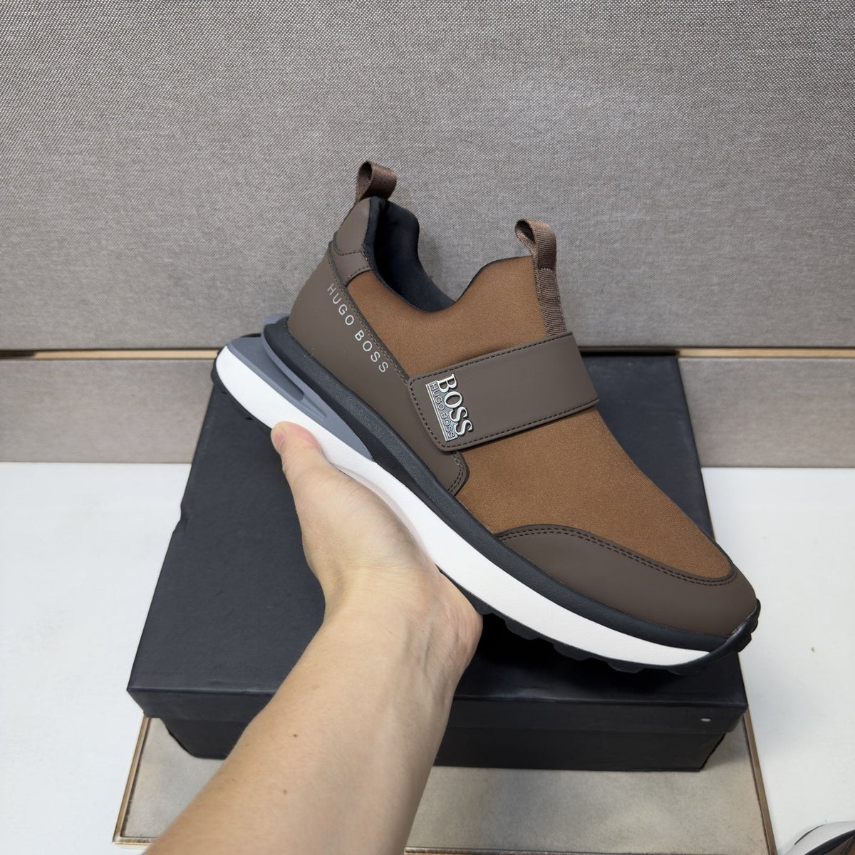 Hugo Boss Strap Slip-On Sneakers — model