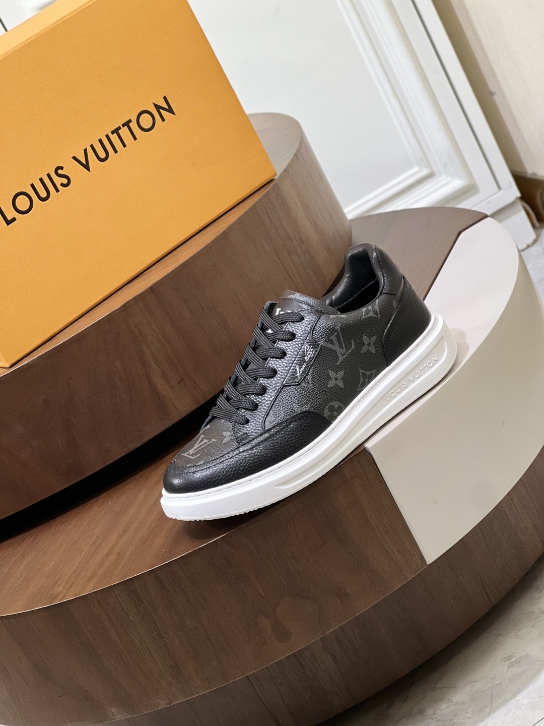 Louis Vuitton Textured Low-Top Sneakers — side