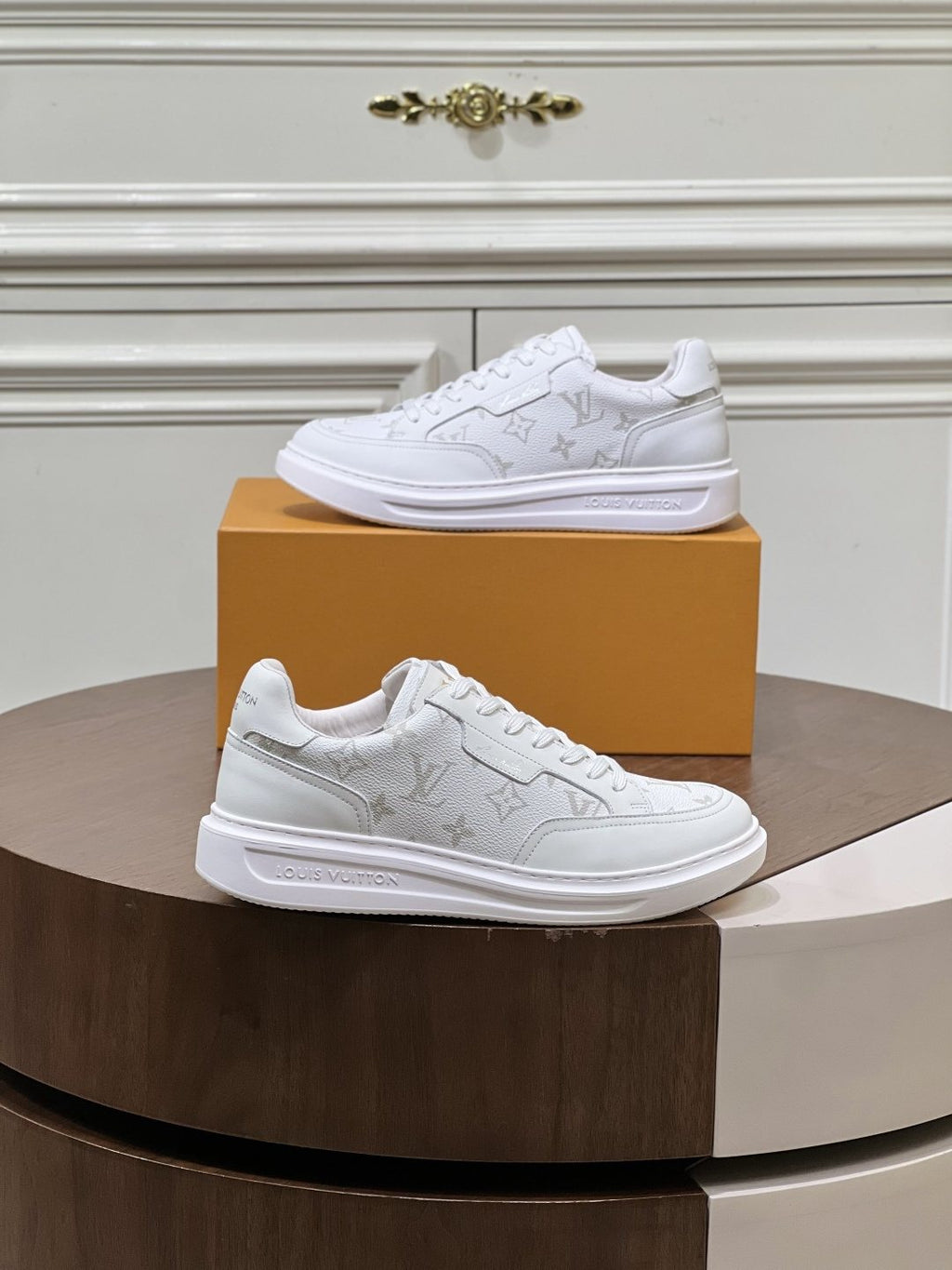 Louis Vuitton Textured Low-Top Sneakers — side