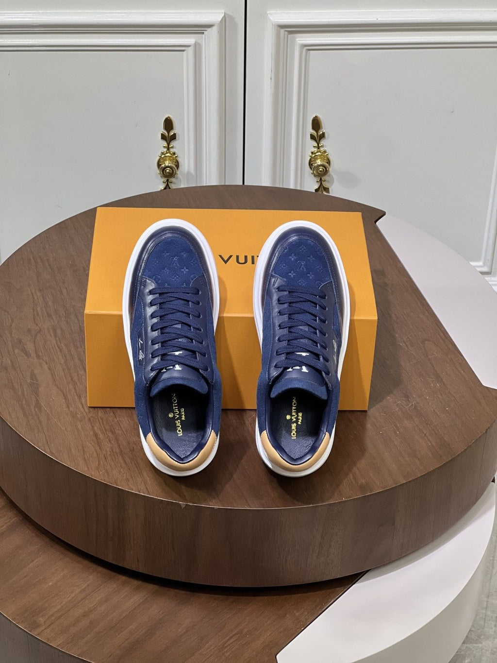 Louis Vuitton Textured Low-Top Sneakers — front