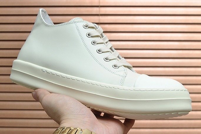 Rick Owens Geometric Seam Platform Low-Top Sneakers — hero