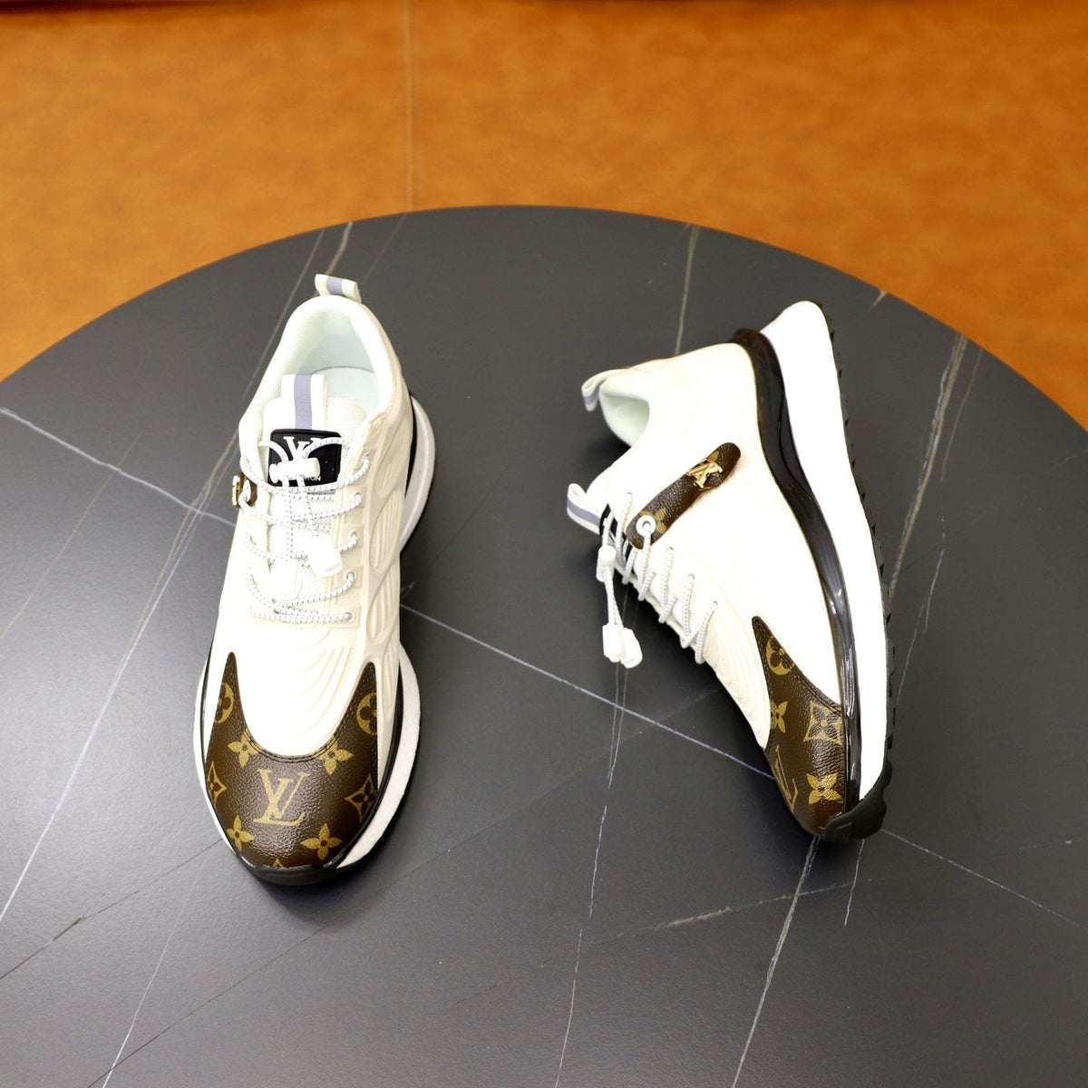 Louis Vuitton Men's Monogram Panel Sneakers — side