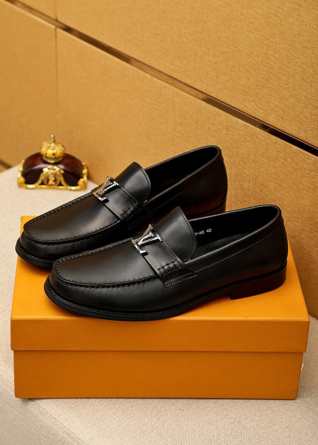 Louis Vuitton Black Hardware Loafers — front
