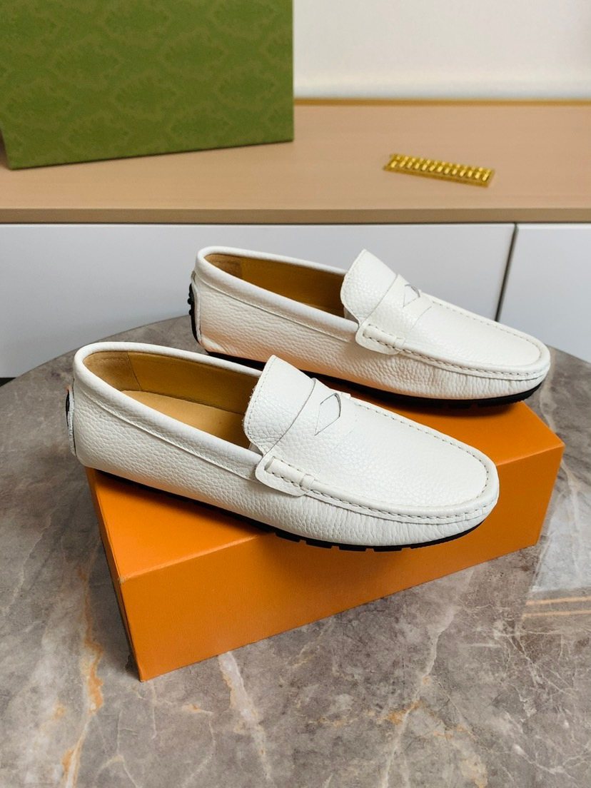 Louis Vuitton Textured Moc-Toe Loafers — hero