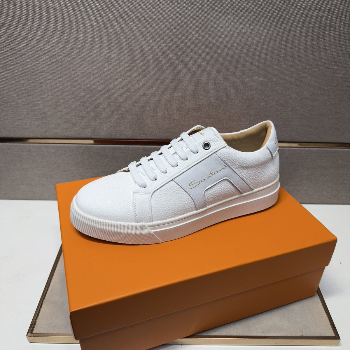 Santoni Textured Low-Top Sneakers — side