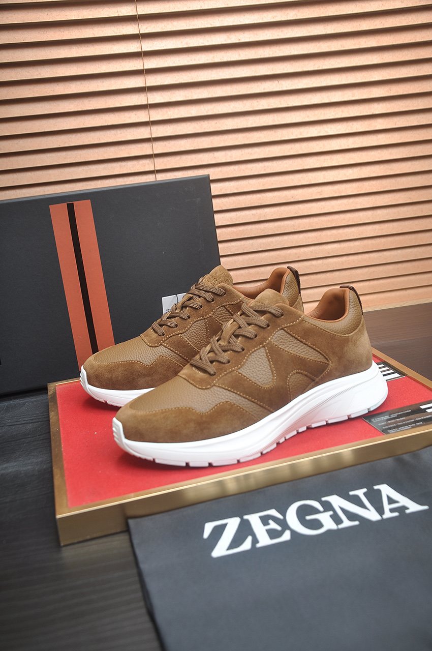 ZEGNA Low-Top Panel Sneakers — front