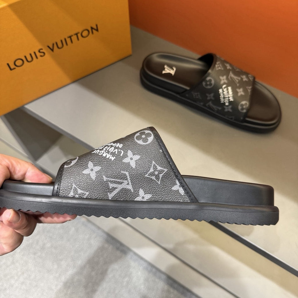 Louis Vuitton Monogram Slide Sandals — side
