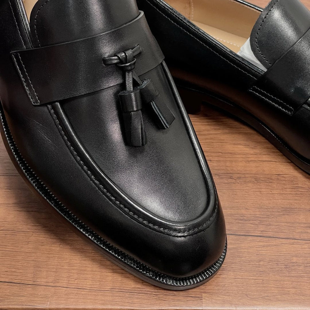 Zegna Tassel Strap Loafers — front