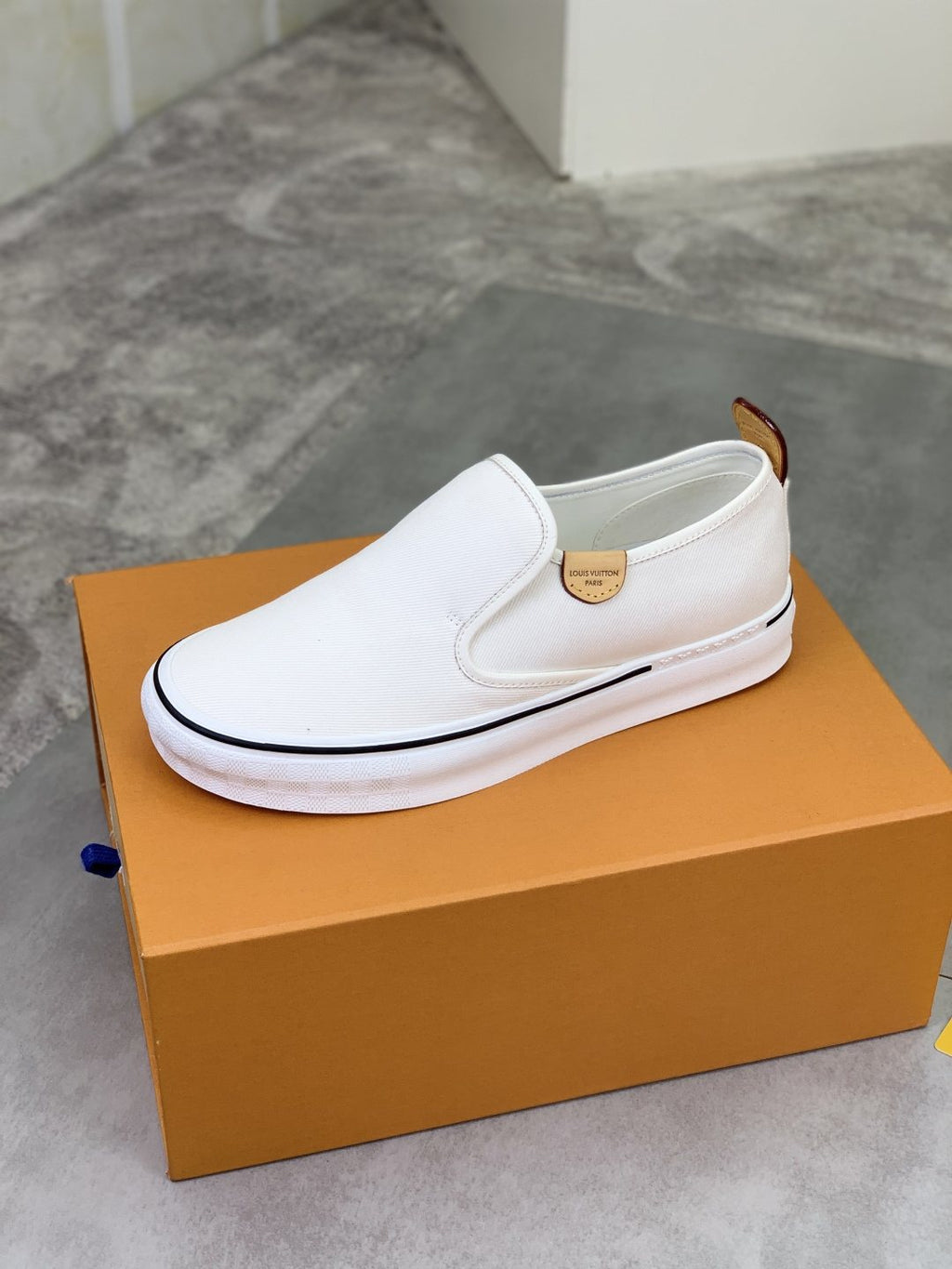 Louis Vuitton Elastic-Gore Slip-On Sneakers — side