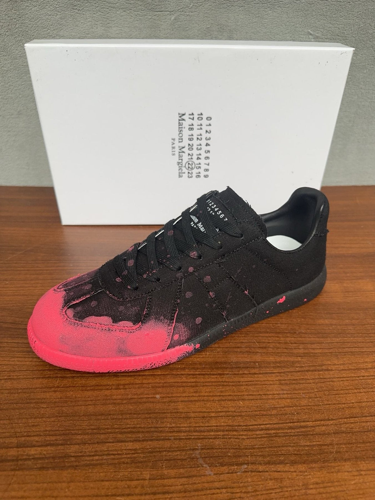Maison Margiela Painted-Toe Low-Top Sneakers — side