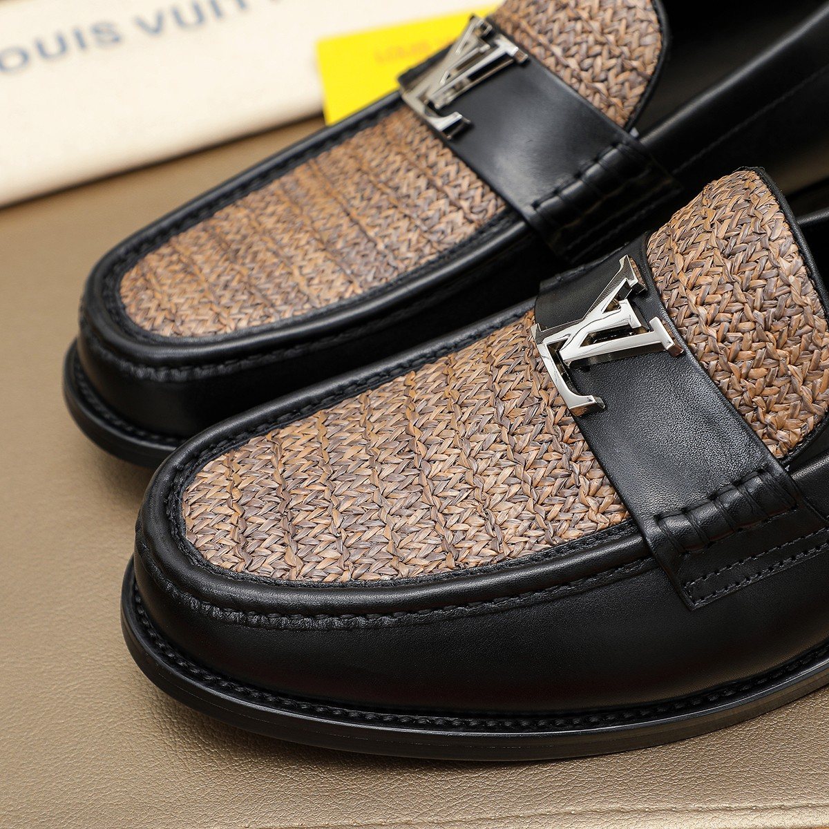 Louis Vuitton Woven Vamp Men’s Loafers — detail