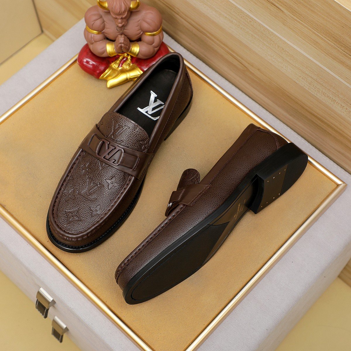 Louis Vuitton Woven Vamp Men’s Loafers — front