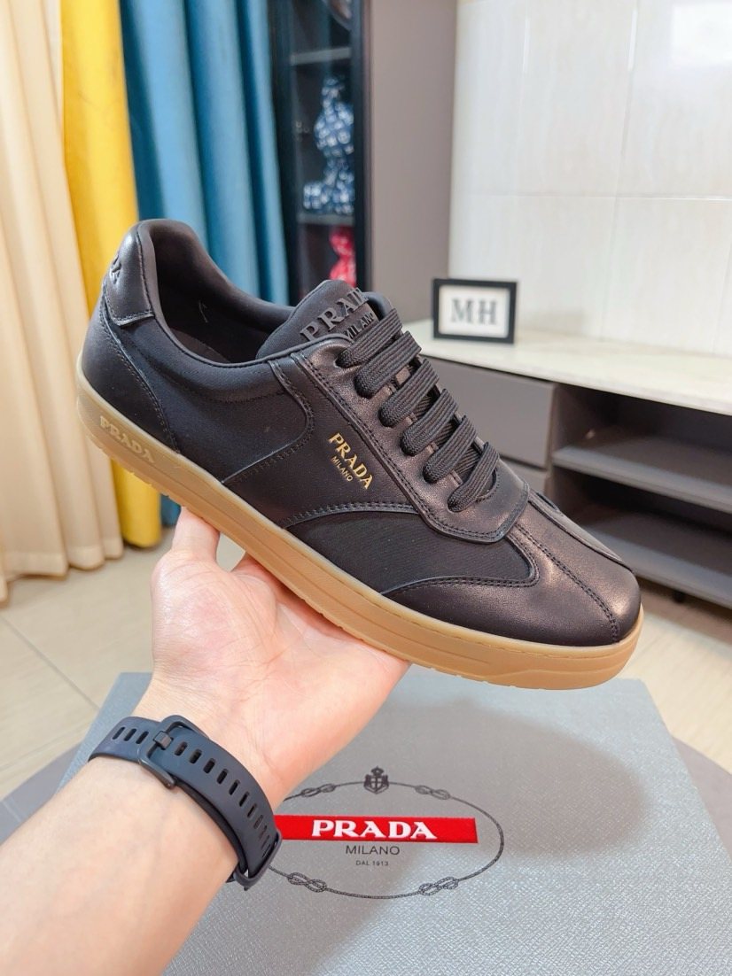 Prada Low-Top Gum Sole Sneakers — front