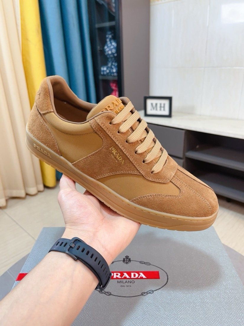 Prada Low-Top Gum Sole Sneakers — front