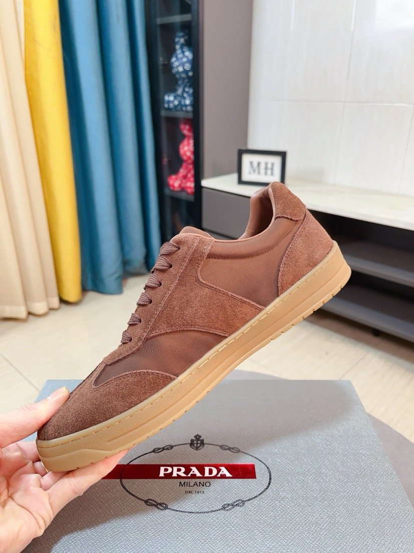 Prada Low-Top Gum Sole Sneakers — side
