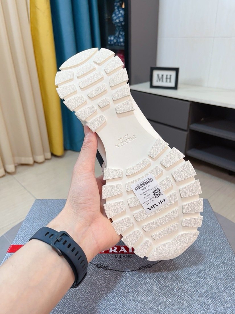 Prada Mesh Panel Lug Sole Sneakers — side