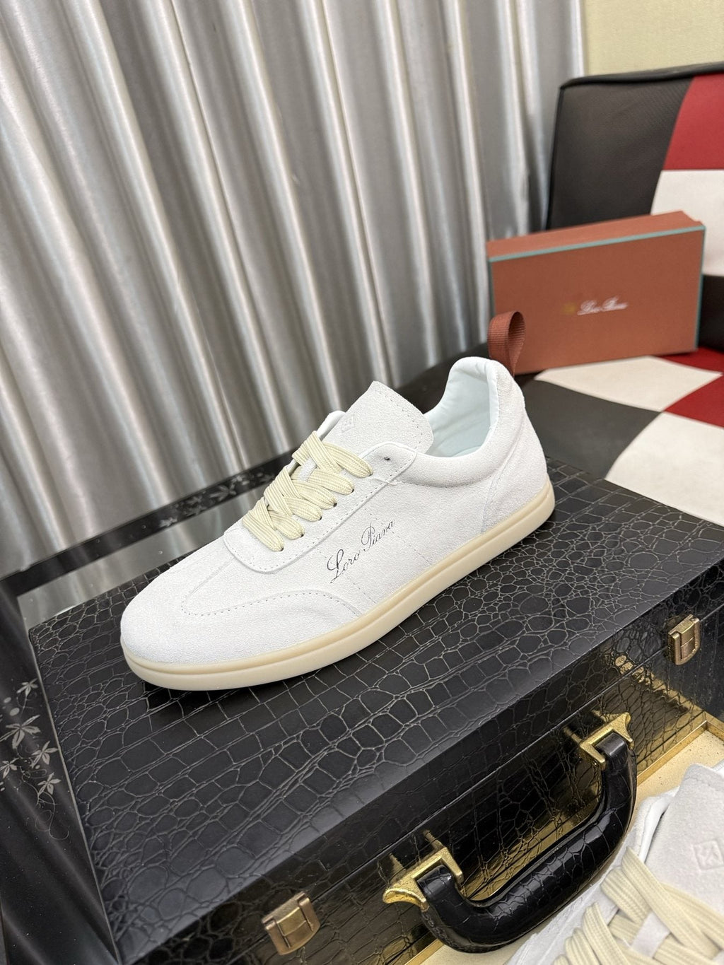 Loro Piana Low-Top Lace-Up Sneakers — front
