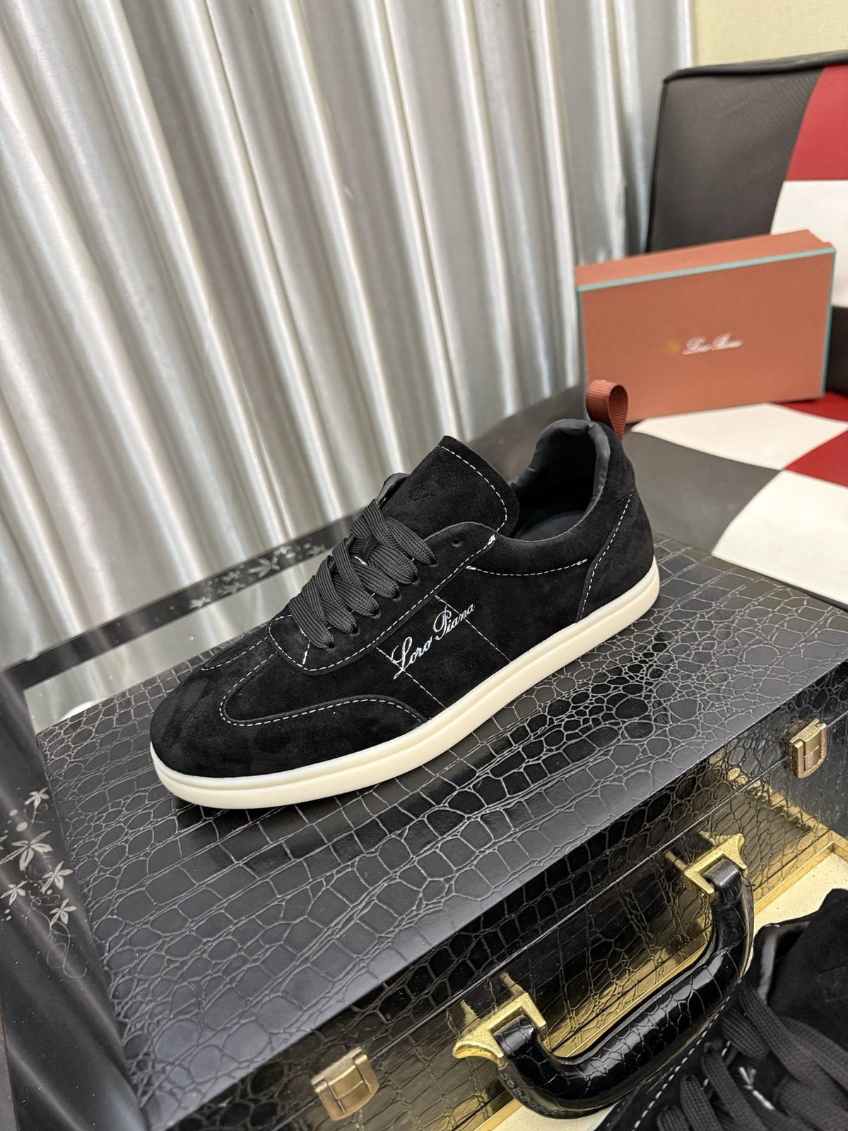 Loro Piana Low-Top Lace-Up Sneakers — front