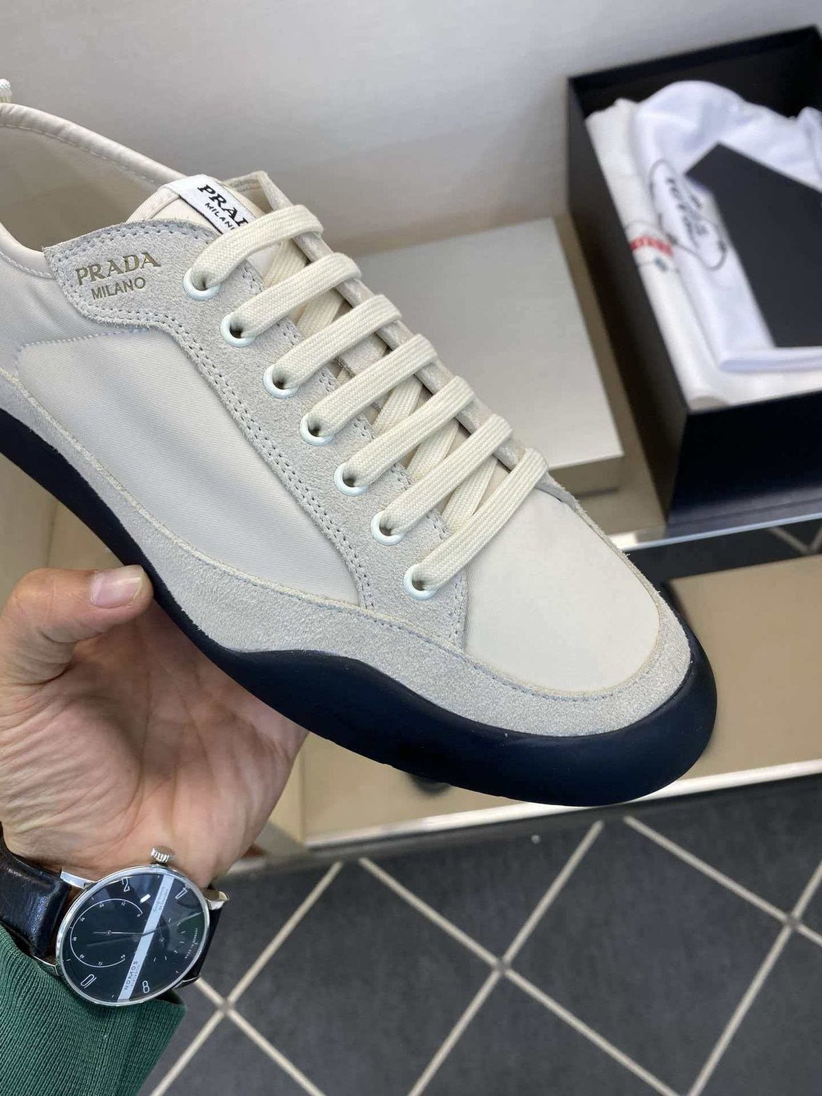 Prada Men’s Low-Top Sneakers — back