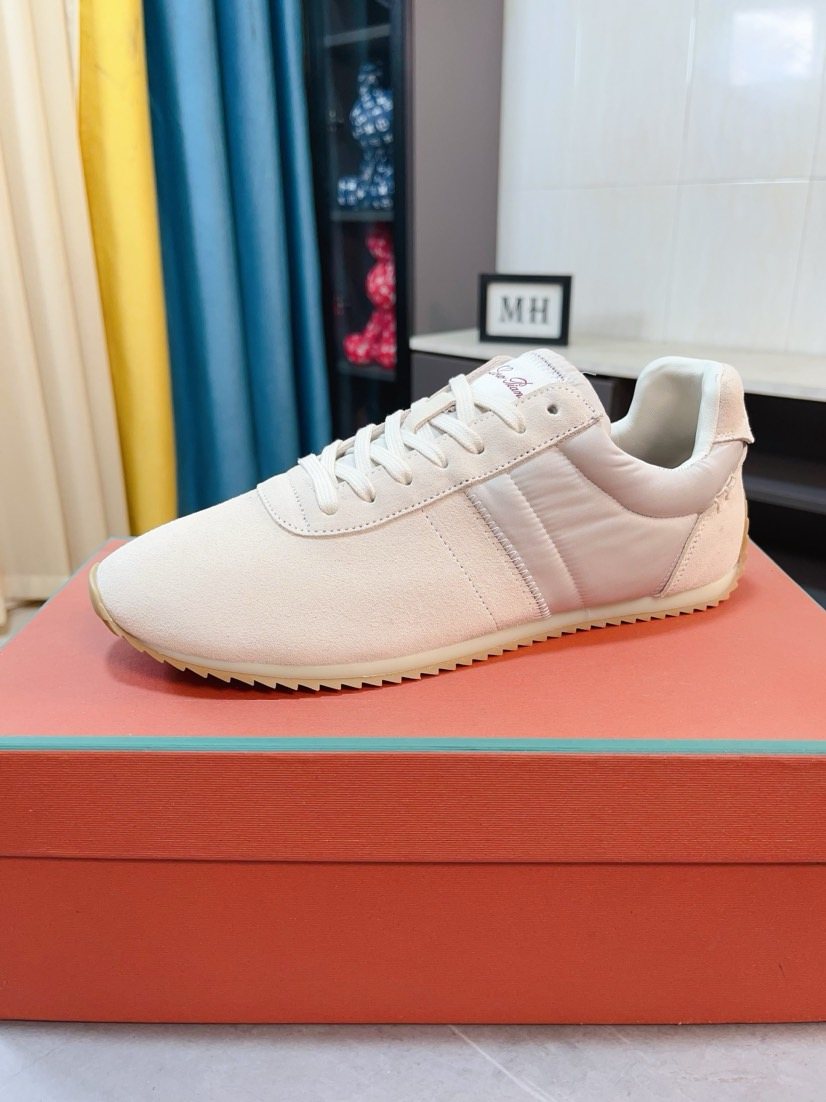 Loro Piana Low-Top Lace-Up Sneakers — front