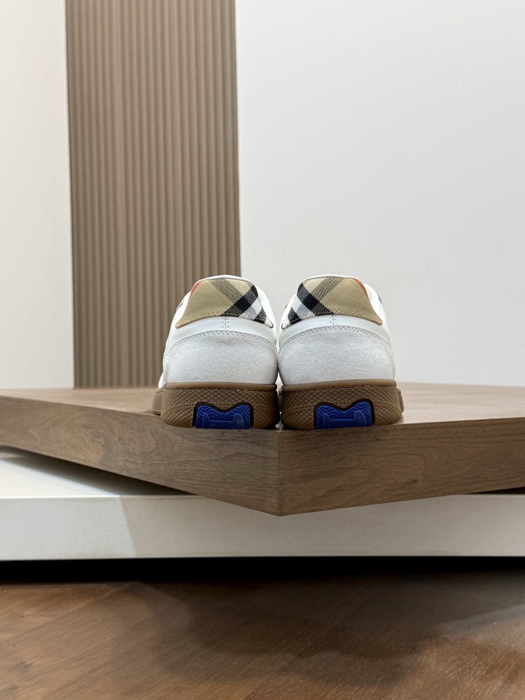 Burberry Check-Panel Low-Top Sneakers — back