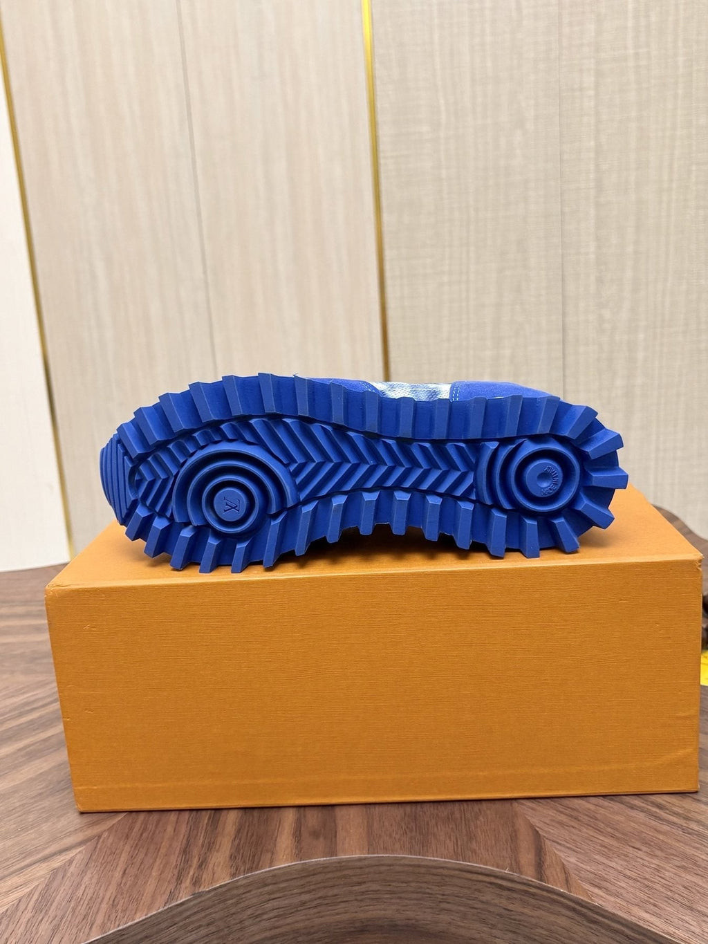 Louis Vuitton Blue Patterned Low-Top Sneakers — detail