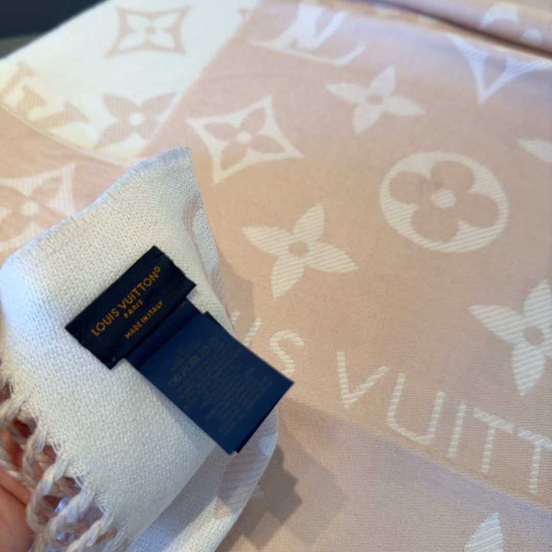 Louis Vuitton Monogram Fringe Scarf — front