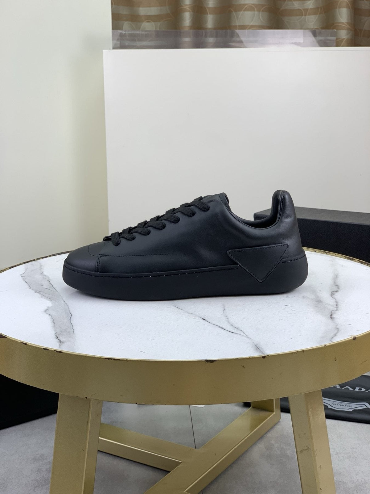 PRADA Triangle Accent Low-Top Sneakers — side