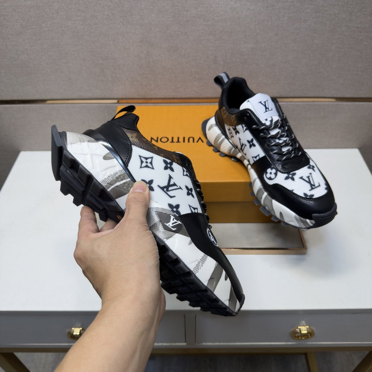 Louis Vuitton Monogram Chunky Sneakers — model