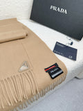 Prada Fringed Triangle Plaque Scarf — hero