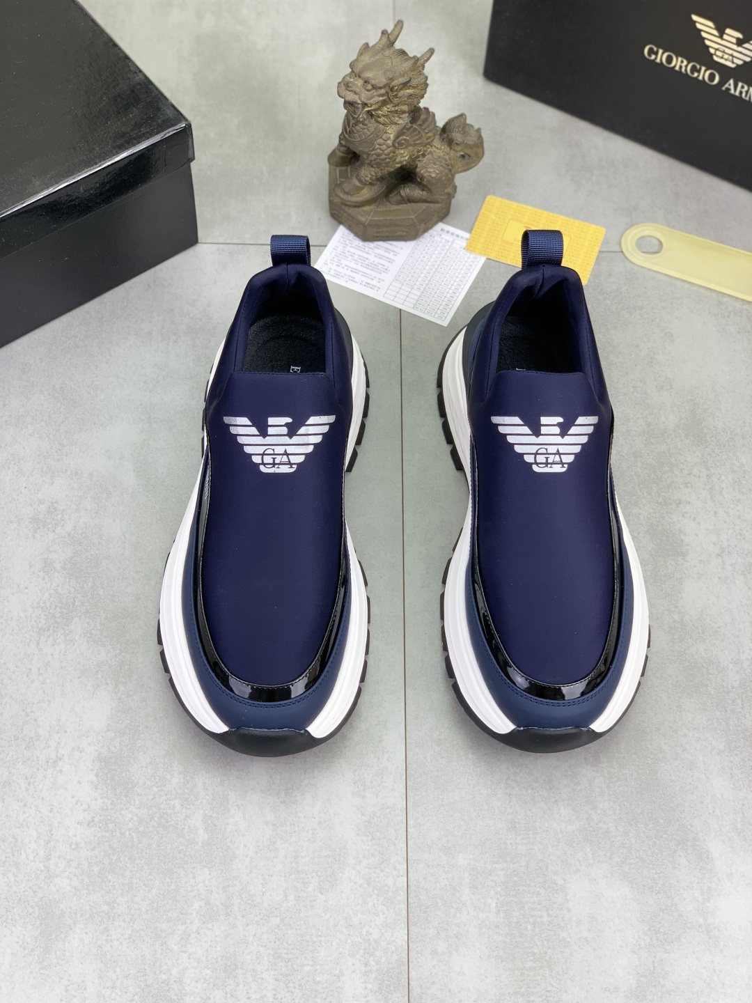 Giorgio Armani Contrast-Sole Slip-On Sneakers — front