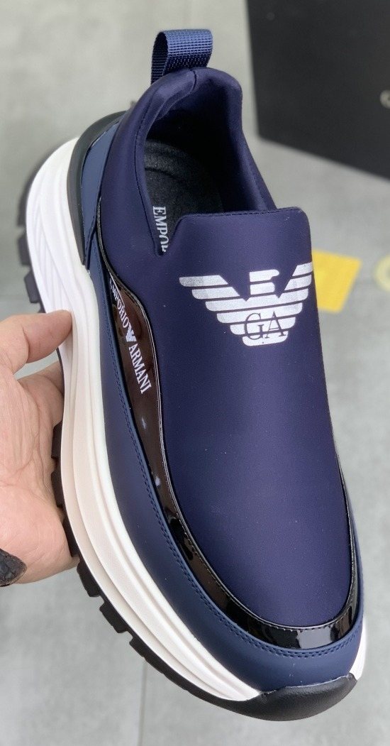 Giorgio Armani Contrast-Sole Slip-On Sneakers — hero