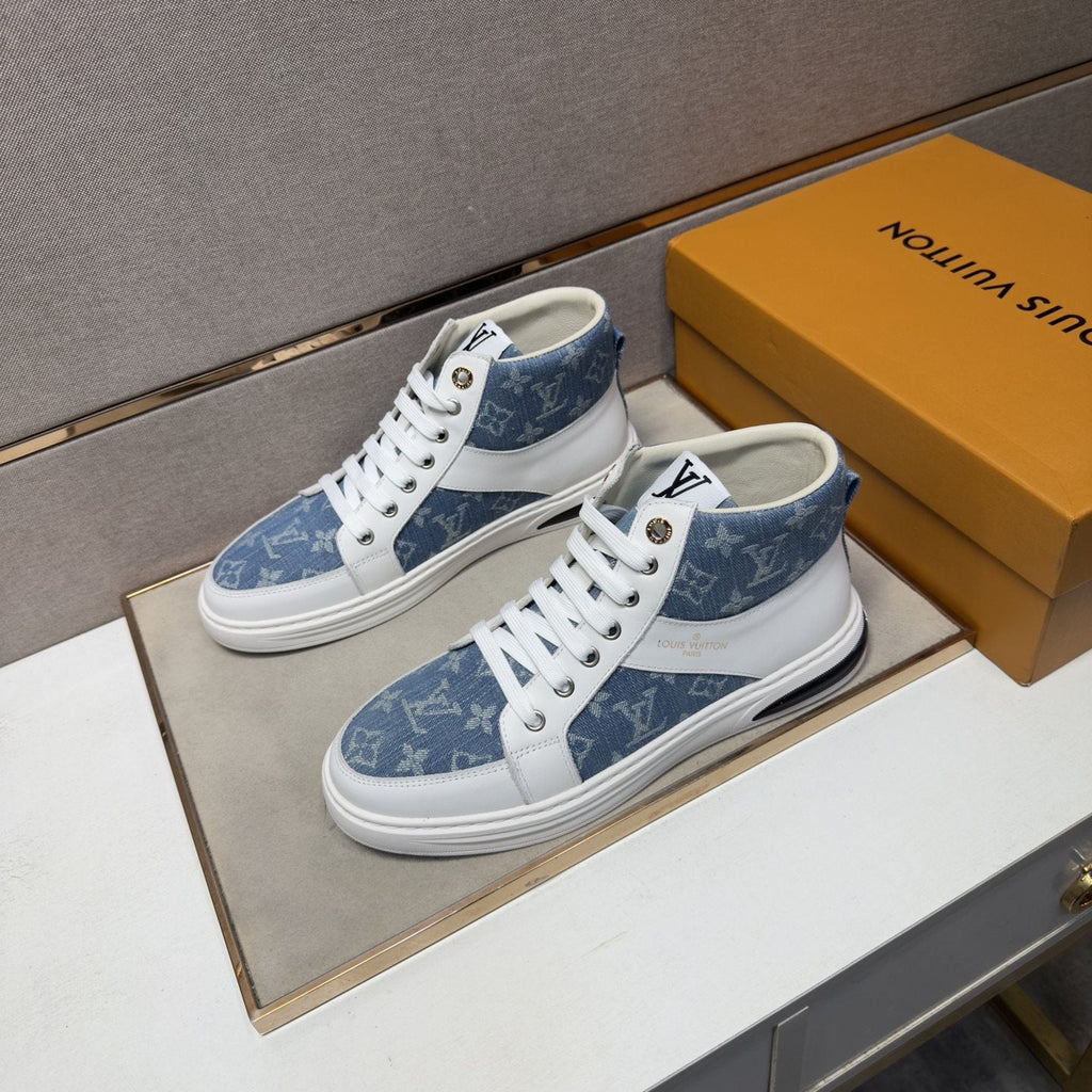 Louis Vuitton Patterned High-Top Sneakers — front
