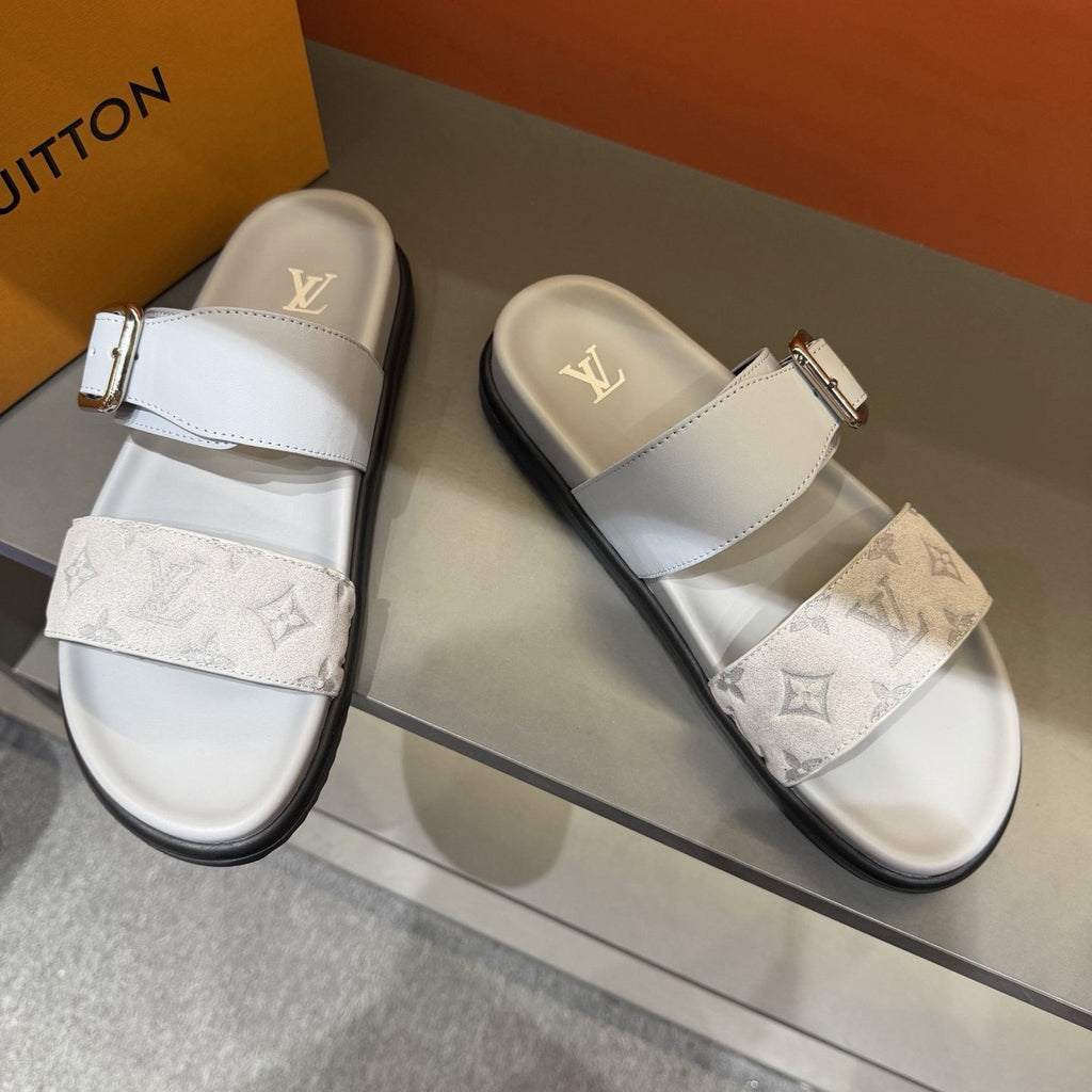 Louis Vuitton Two-Strap Slide Sandals — front
