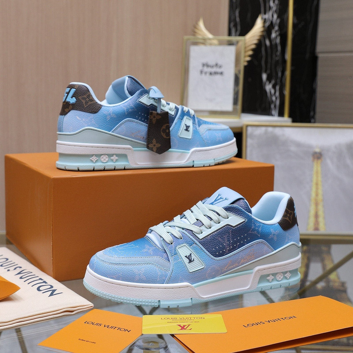 Louis Vuitton Color-Blocked Low-Top Sneakers — side