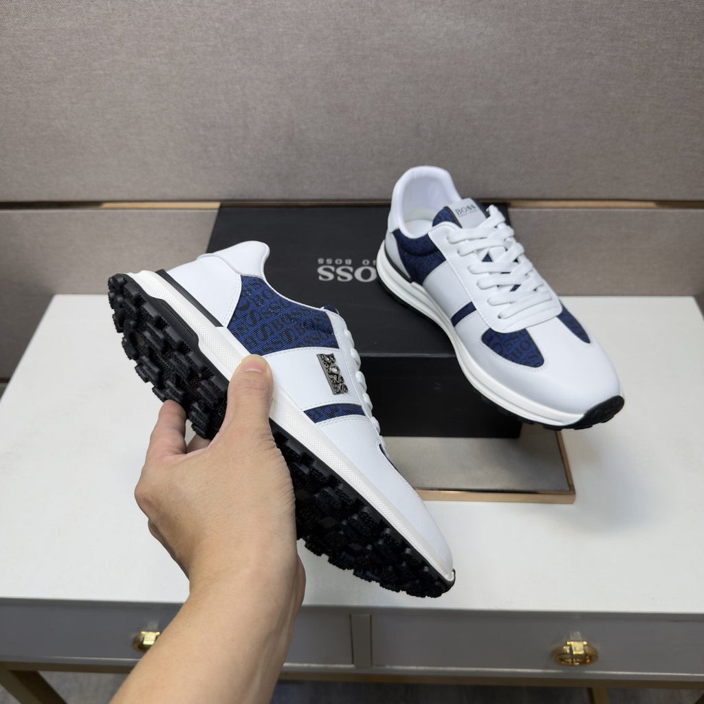 Hugo Boss Contrast-Panel Low-Top Sneakers — model