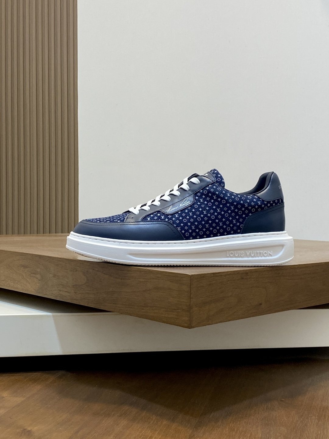 Louis Vuitton Textured Low-Top Sneakers — side