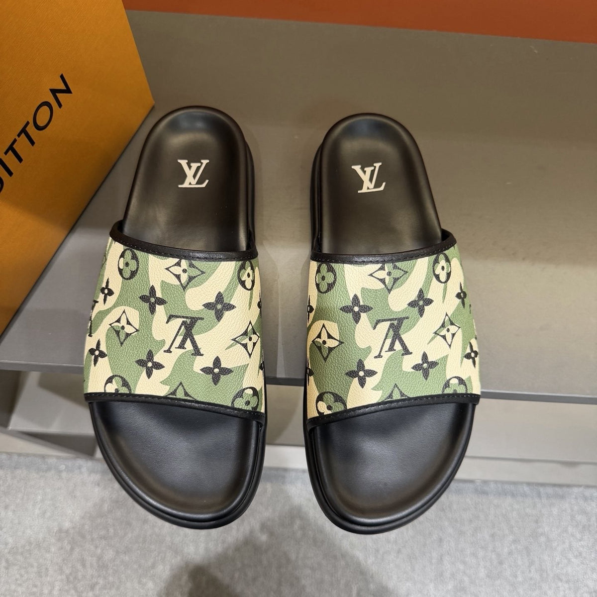 Louis Vuitton Monogram Pattern Slide Sandals — hero
