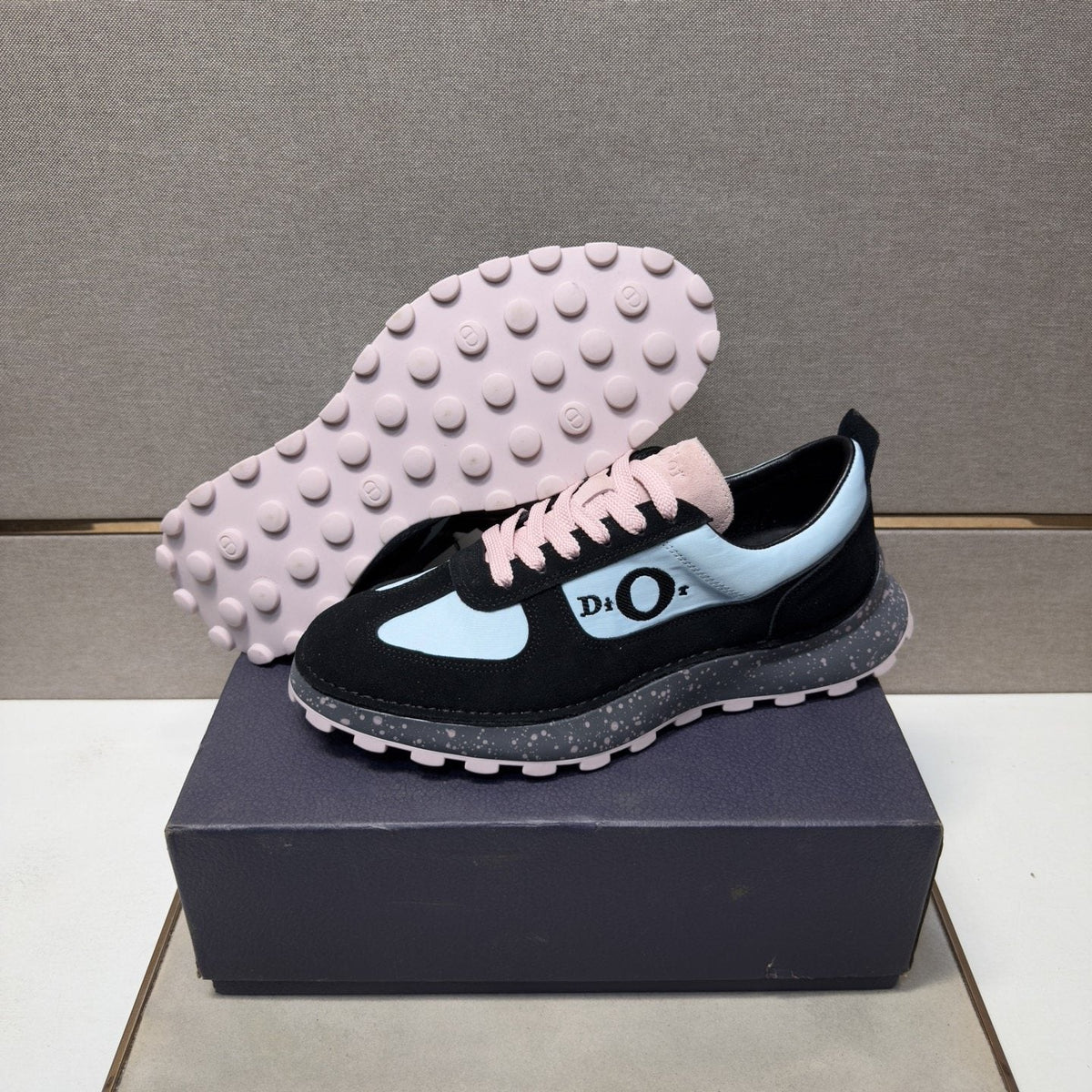Dior Men's Paneled Lace-Up Sneakers — side