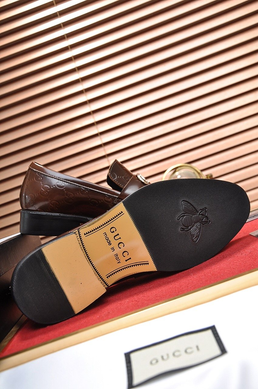 Gucci Buckle Loafers — side