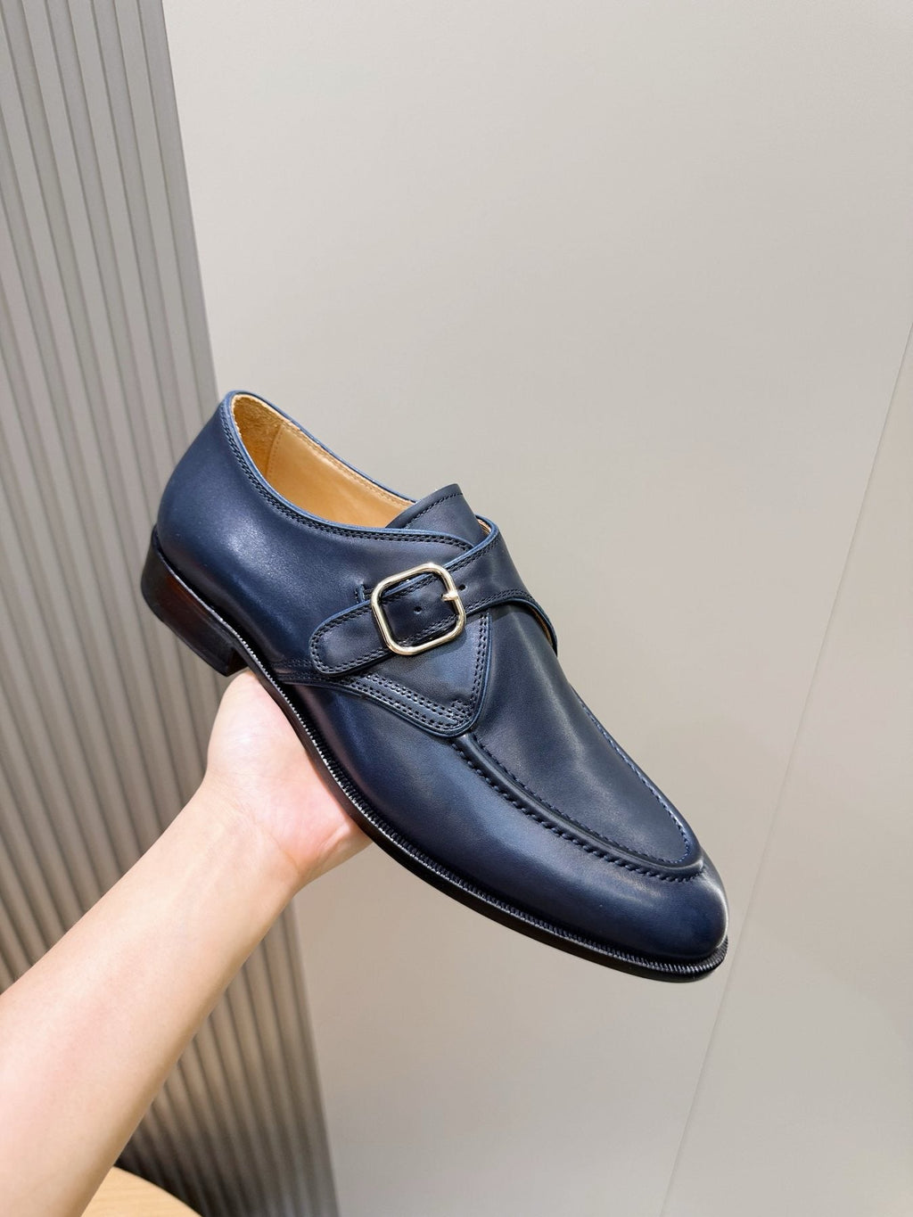 Loro Piana Suede Buckle Loafers — side