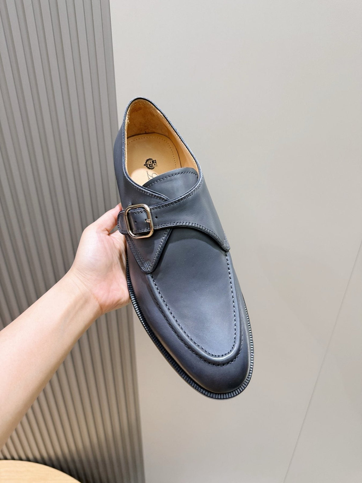 Loro Piana Suede Buckle Loafers — model