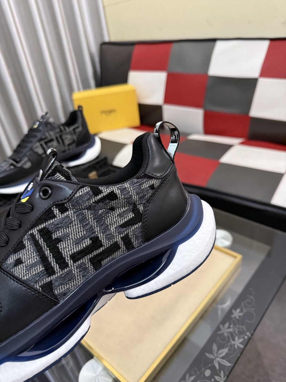 Fendi Men's Patterned Low-Top Sneakers — detail
