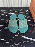 Louis Vuitton Embossed Strap Slide Sandals — hero