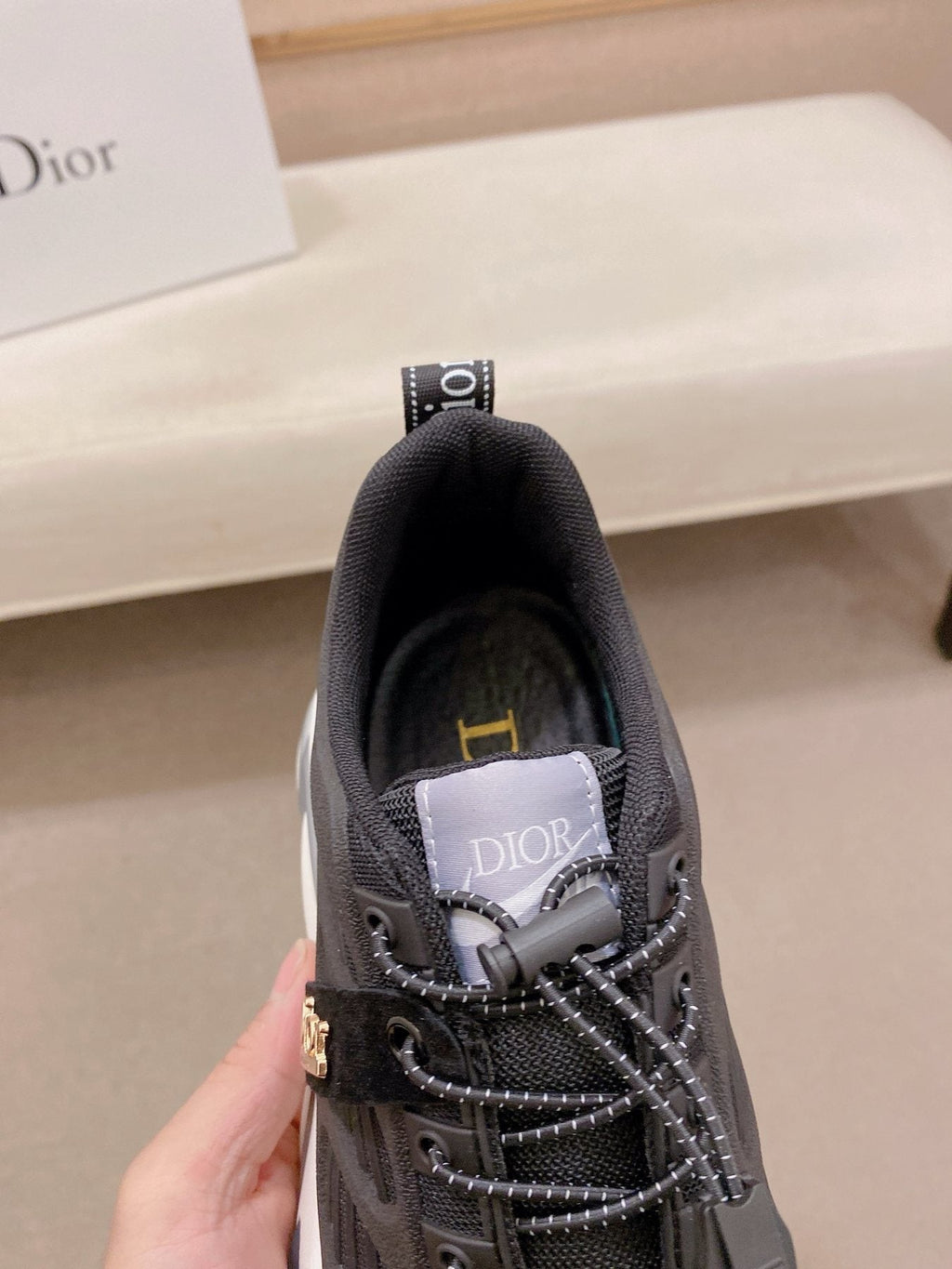 Dior Sculpted Sole Lace-Up Sneakers — detail